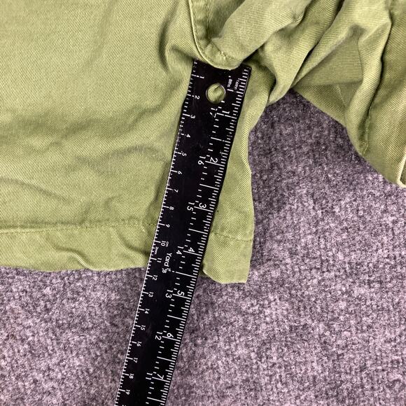 GV Chinos Shorts Women's Size 14 Green Casual High Rise Cotton Vintage Y2K - Picture 4 of 8